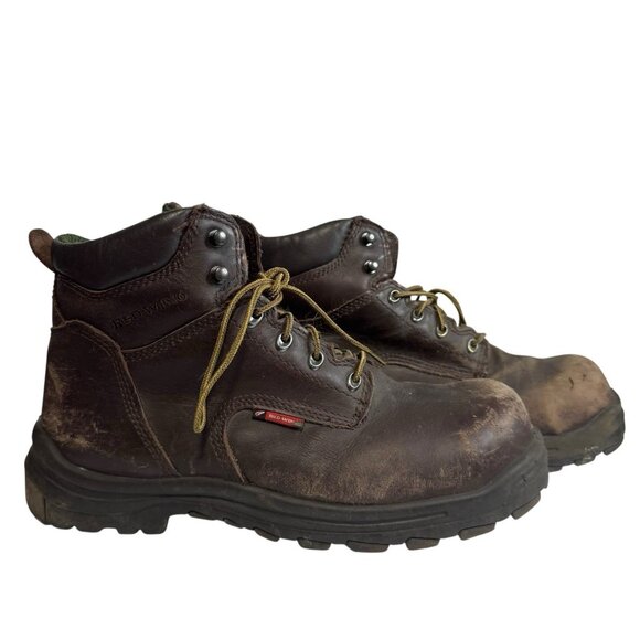 Red wing work boots Men 11.5 steel toe ASTM F 2413-11 M/I/75C/75 EH‎ brown - Picture 1 of 6